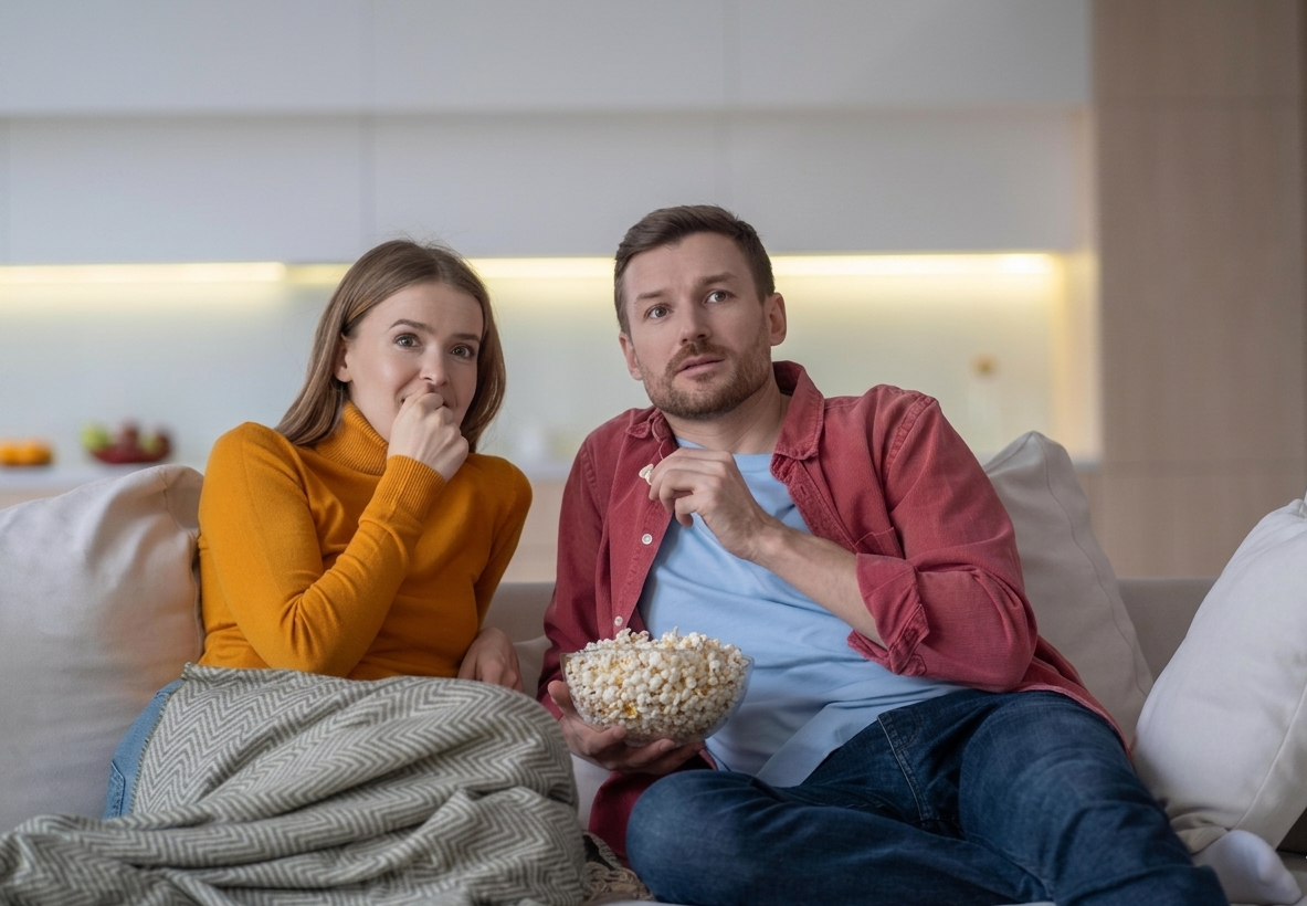 Famille souriante dans leur nouvelle maison